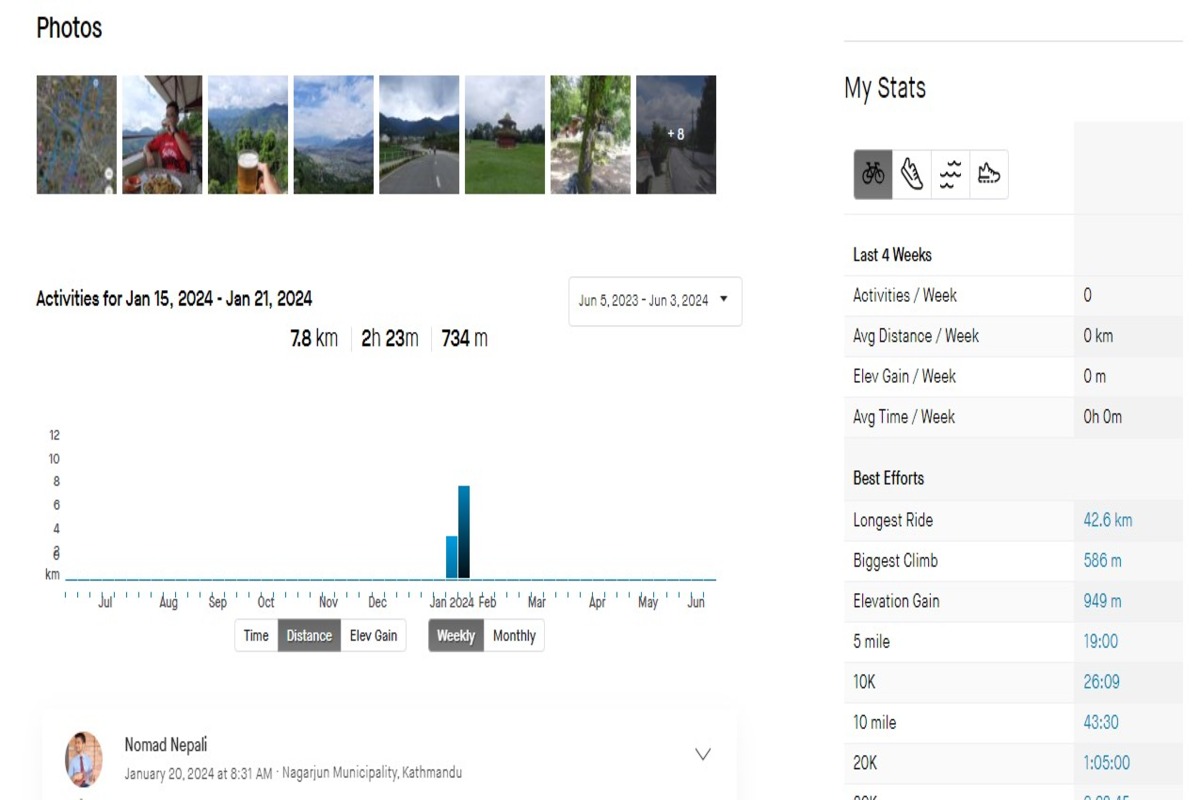 Strava Hiking App